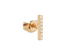 Daniel Wellington Pozlacená single náušnice Tyčinka s krystaly DW00400870