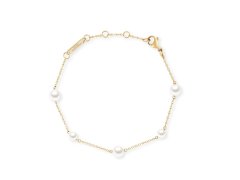 Daniel Wellington Pozlacený náramek s&nbsp;perlami Swarovski Pearl Step DW00402107