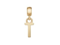 Daniel Wellington Pozlacený přívěsek písmeno "T" Charms DW00400503
