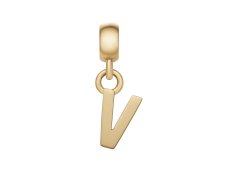 Daniel Wellington Pozlacený přívěsek písmeno "V" Charms DW00400505