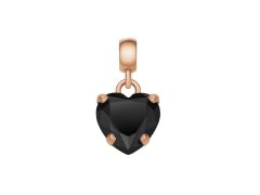Daniel Wellington Pozlacený přívěsek s černým srdíčkem Charms DW00400426