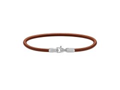 Daniel Wellington Slušivý hnědý kožený náramek St Mawes Perfect Pair DW0040071 17,5 cm