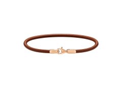 Daniel Wellington Slušivý hnědý kožený náramek St Mawes Perfect Pair DW9980051 19,5 cm