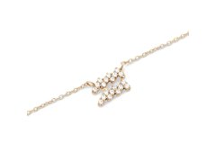 Daniel Wellington Nadčasový pozlacený náhrdelník znamení Vodnář Crystal Zodiac DW00400929