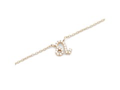 Daniel Wellington Stylový pozlacený náhrdelník znamení Lev Crystal Zodiac DW00400923