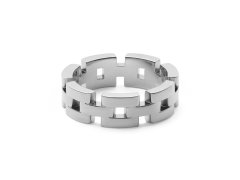 Daniel Wellington Půvabný ocelový prsten 3-Link DW0040102 50 mm