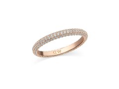 Daniel Wellington Třpytivý bronzový prsten s kubickými zirkony Pavé DW0040169 54 mm