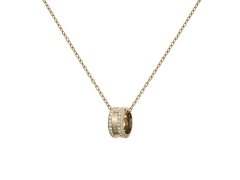 Daniel Wellington Třpytivý pozlacený náhrdelník s kruhovým přívěskem Elan Lumine DW00400510