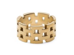 Daniel Wellington Úchvatný pozlacený prsten z oceli 5-Link DW0040100 58 mm