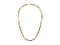 Daniel Wellington Výrazný pozlacený náhrdelník pro muže Ellipse Cuban Chain DW00401668