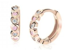 Cutie Jewellery Dětské kruhové náušnice z růžového zlata C3339-80-X-4 růžová