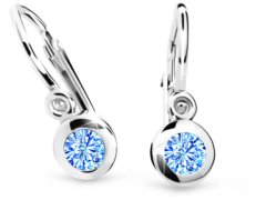 Cutie Jewellery Dětské náušnice z bílého zlata C1537-10-X-2 světle modrá