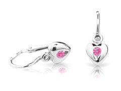 Cutie Jewellery Dětské náušnice z bílého zlata C1556-10-X-2 růžová