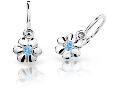 Cutie Jewellery Dětské náušnice z bílého zlata C1736-10-X-2 světle modrá