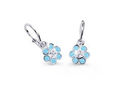 Cutie Jewellery Dětské náušnice z bílého zlata C1737-10-X-2 světle modrá