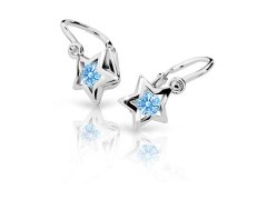 Cutie Jewellery Dětské náušnice z&nbsp;bílého zlata C1942-10-X-2 světle modrá