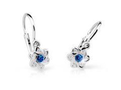 Cutie Jewellery Dětské náušnice z bílého zlata C2149-10-X-2 modrá
