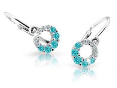 Cutie Jewellery Dětské náušnice z bílého zlata C2154-10-X-2 světle zelená