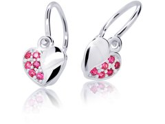 Cutie Jewellery Dětské náušnice z bílého zlata C2160-10-X-2 fuchsiová