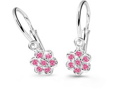 Cutie Jewellery Dětské náušnice z bílého zlata C2746-10-X-2 fuchsiová