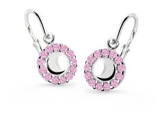 Cutie Jewellery Dětské náušnice z bílého zlata C2750-10-X-2 růžová