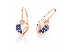 Cutie Jewellery Dětské náušnice z růžového zlata C2160-10-X-4 modrá