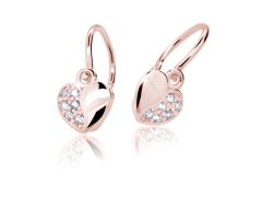 Cutie Jewellery Dětské náušnice z růžového zlata C2160-10-X-4 bílá