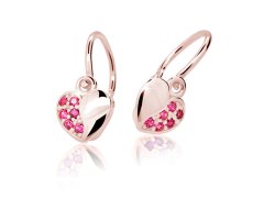 Cutie Jewellery Dětské náušnice z růžového zlata C2160-10-X-4 fuchsiová