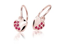 Cutie Jewellery Dětské náušnice z růžového zlata C2160-10-X-4 červená