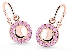 Cutie Jewellery Dětské náušnice z růžového zlata C2750-10-X-4 růžová