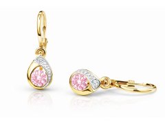 Cutie Jewellery Dětské náušnice ze žlutého zlata C1898-10-X-1 růžová