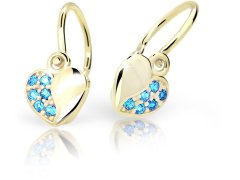 Cutie Jewellery Dětské náušnice ze žlutého zlata C2160-10-X-1 světle modrá