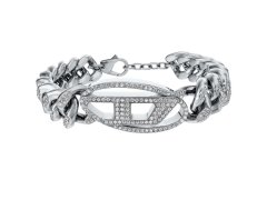 Diesel Fashion třpytivý unisex náramek z oceli DX1707040