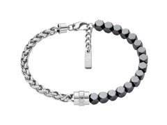 Diesel Módní ocelový náramek s&nbsp;hematitem DX1647931