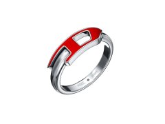 Diesel Fashion ocelový prsten s&nbsp;logem DX1688040 66 mm