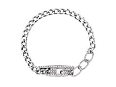 Diesel Třpytivý ocelový náramek D Logo DX1627040