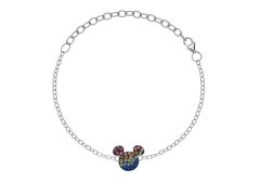 Disney Hravý stříbrný náramek Mickey Mouse BS00025SRML-S