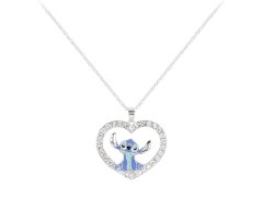 Disney Třpytivý náhrdelník s&nbsp;přívěskem srdce Lilo a&nbsp; Stitch CF01306SL-Q.PH