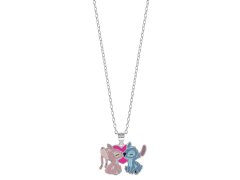 Disney Slušivý stříbrný náhrdelník Stitch a Angel Lilo a  Stitch CS00040SL-P.CS (řetízek, přívěsek)