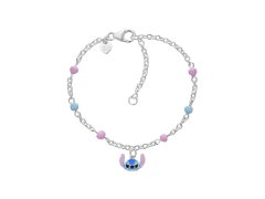 Disney Slušivý stříbrný náramek Stitch Mini BS00101SL-47.CS