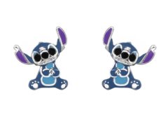 Disney Stříbrné peckové náušnice Stitch Lilo a  Stitch ES00037SRHL.CS