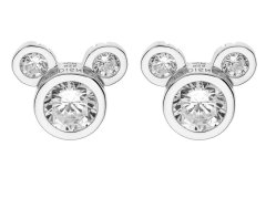 Disney Třpytivé stříbrné náušnice pecky Mickey Mouse E902861RZWL