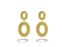 Emily Westwood Elegantní visací náušnice z&nbsp;pozlacené oceli EWE260593G