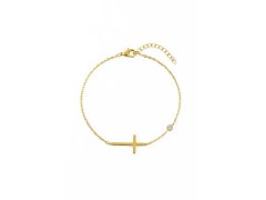 Emily Westwood Něžný náramek z&nbsp;oceli s&nbsp;křížkem EWB260608G