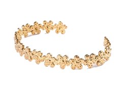 Emily Westwood Pevný květinový náramek z&nbsp;pozlacené oceli EWB250165G