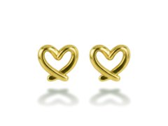 Emily Westwood Pozlacené náušnice Srdíčka Veloura EWE260780G