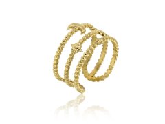 Emily Westwood Stylový pozlacený otevřený prsten z oceli Anastasia EWR23029G