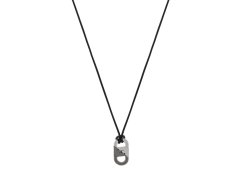 Emporio Armani Černý pánský náhrdelník Eagle Logo EGS3170040