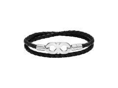 Emporio Armani Fashion kožený náramek Eagle Logo EGS3299040