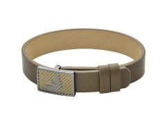 Emporio Armani Moderní hnědý kožený náramek EGS3240060